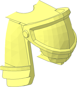 ~Minifig Armour Breastplate with Leg Protection and Large Round Shoulder Pads - Half
