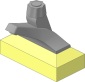 Tap  1 x  2 with Light Bluish Grey Spout