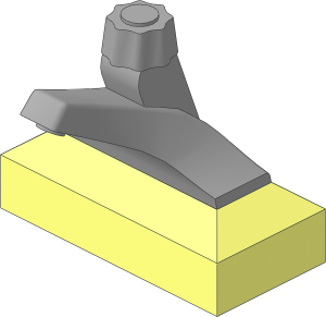 Tap  1 x  2 with Light Bluish Grey Spout