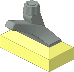 Tap  1 x  2 with Light Grey Spout