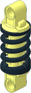 Technic Shock Absorber  6L Thick with Black Fake Spring (Extended)