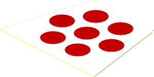Sticker Minifig Torso with Red Polka Dots