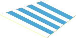 Sticker Minifig Torso with 4 Blue Stripes