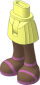Figure Friends Hips and Legs with Short Skirt with Medium Brown Legs and Metallic Pink Ankle and Foot Strap Sandals Pattern