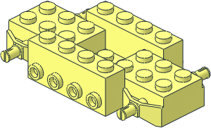 Car Base 4 x 8 x 1.333 with Studs on Side Car Base 4 x 8 x 1.333 with Studs on Side
