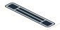 Sticker  1.1 x  3.9 with Black Car Front on White Background