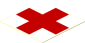 Sticker  1.3 x  1.3 with Red Cross Logo