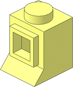 ~Window  1 x  1 x  1 Classic with Solid Studs