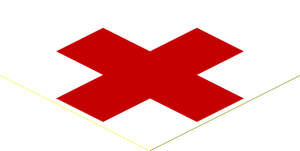Sticker  2.3 x  2.3 with Red Cross Logo