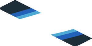 ~Sticker  3 x  1.8 with White Trapezoid and Light Blue Stripes on Black Background Right - Sixth Face