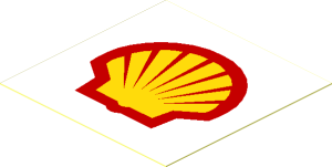 =Sticker  1.9 x  1.9 with Shell Logo 1971