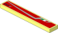 Tile  1 x  6 with FXXK Logo, Tricolor Flag and Grey Stripe on Red Background Right Sticker
