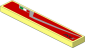 Tile  1 x  6 with FXXK Logo, Tricolor Flag and Grey Stripe on Red Background Left Sticker