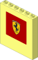 Panel  1 x  6 x  5 with Ferrari Logo on Red Background Sticker