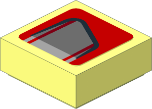 Tile  1 x  1 with Grey Air Vent on Red Background Left Sticker