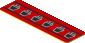 Sticker  0.8 x  2.8 with 6 Black Trapezoid inside 2 Black Lines on Red Background