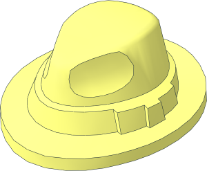 Minifig Hat with Narrow Brim