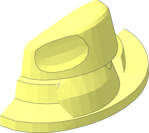 ~Minifig Hat with Narrow Brim - Half