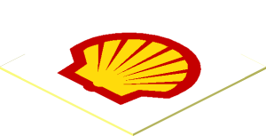 Sticker  0.9 x  0.9 with Shell Logo 1971