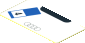 Sticker  1.9 x  3.8 with Grey Audi Logo and Black  4 on Blue and White Frame on White Background