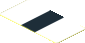 Sticker  1.9 x  3.8 with Black Stripe on White Background