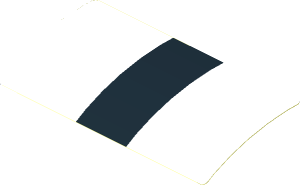 Sticker  1.9 x  3.8 with Black Stripe on White Background (Formed)
