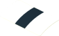 Sticker  1.9 x  3.8 with Black Stripe on White Background (Formed)