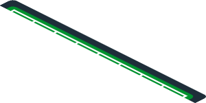 ~Sticker  1.9 x  3.8 with Red Car and White Stripes on Black and Green Background - First Face