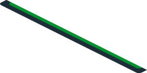 ~Sticker  1.9 x  3.8 with Red Car and White Stripes on Black and Green Background - Sixth Face