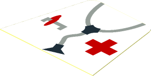 Sticker Minifig Torso with Red Cross and Stethoscope