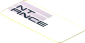 Sticker  0.8 x  1.8 with Black "NT ANCE" on Black Halftone Stripes on White Background (Needs Work)