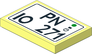 Tile  2 x  3 with Black "PN IO 271" on White Background Sticker
