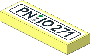 Tile  1 x  3 with Black "PN-IO 271" on White Background Sticker