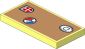 Tile  2 x  4 with France, Germany and Denmark Stickers on Medium Nougat Background Sticker
