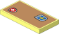 Tile  2 x  4 with Switzerland and Sweden Stickers on Medium Nougat Background Sticker