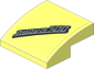 Slope Brick Curved  2 x  2 x  0.667 with "nuova 500" Emblem Sticker