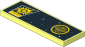 Tile  2 x  6 with Yellow Explosion, "ACTION SERIES" and Nintendo Trademark Seal Sticker