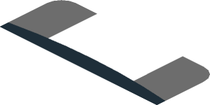 ~Sticker  0.8 x  2.0 with Headlamp and Dark Grey Stripes on White Background Right - First Face
