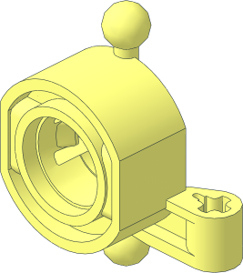 Technic Steering Wheel Bearing with 2 Towballs and 2 Axleholes