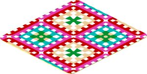 Sticker  1.8 x  1.7 with Drying Towel Pattern