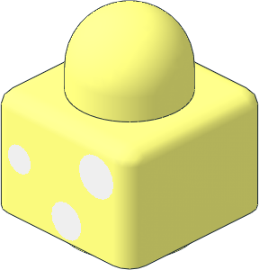 Duplo Primo Brick  1 x  1 with 3 White Dots Pattern
