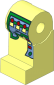 Minifig Leg Right with Medium Blue and Green Maxtlatl Pattern