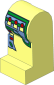 Minifig Leg Left with Medium Blue and Green Maxtlatl Pattern