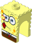 Minifig Head SpongeBob with Tongue Out Pattern
