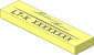 Tile  1 x  4 with Sadairs Spear Logo and "LT-K" with Variable Code Pattern