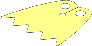~Minifig Cape Cloth with 5 Points (Triangular) - without Top Surface