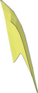 ~Minifig Cape Cloth with 5 Points (Triangular) (Formed) Inner Surface and Edge Half