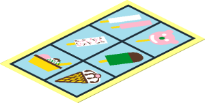 Sticker  3.1 x  1.9 with Ice Cream Menu