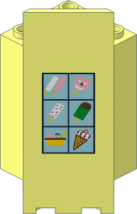 Panel Wall  3 x  3 x  6 Corner with Ice Cream Menu Sticker