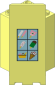 Panel Wall  3 x  3 x  6 Corner with Ice Cream Menu Sticker